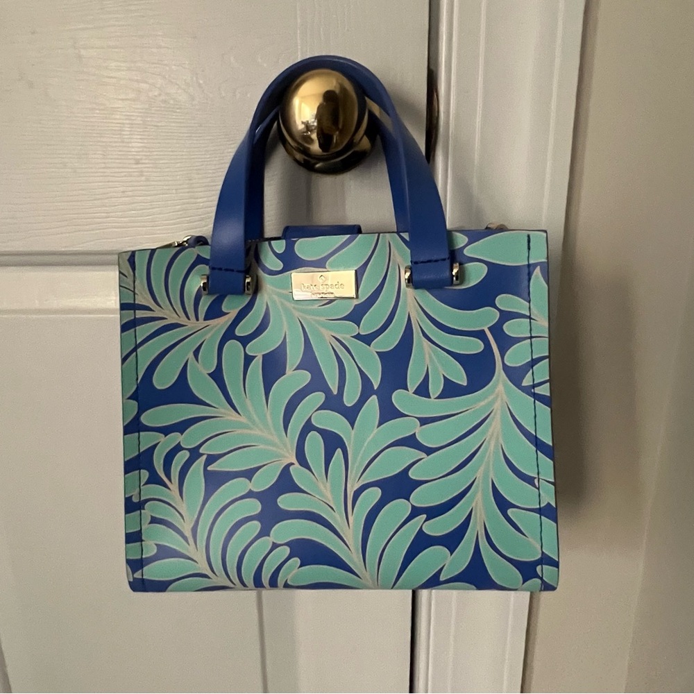 Kate Spade Vibrant Blue and Green Tote